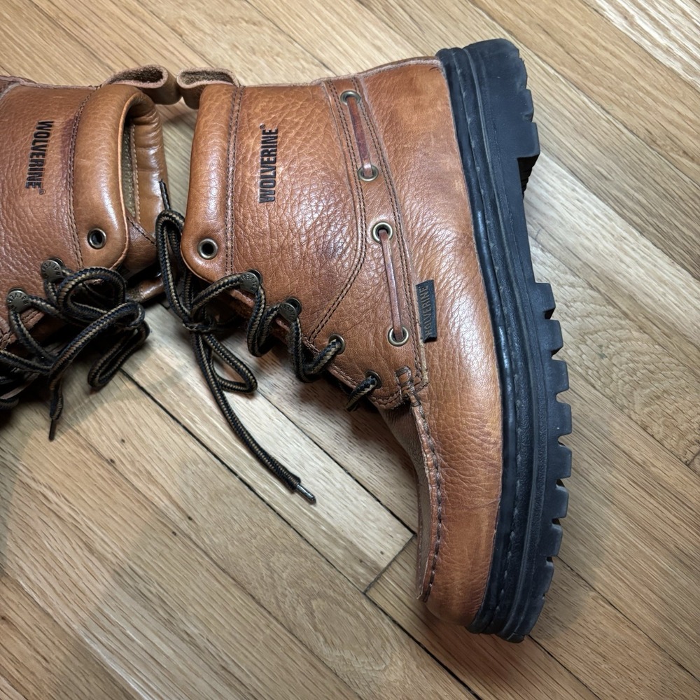 Wolverine Moc-Toe Chukka Shoe Men's 7 Brown Work boots Durable‎ Leather Lace Up - Picture 10 of 13